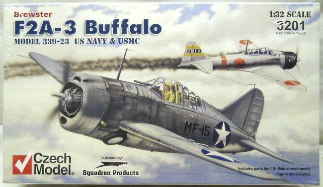 Czech Model 1/32 Brewster F2A-3 Buffalo 339-23 - Australia RAAF No 25 Squadron  / USAAF 5th Air Force / US Marines VMF-221 / US Navy Training Command, 3201 plastic model kit